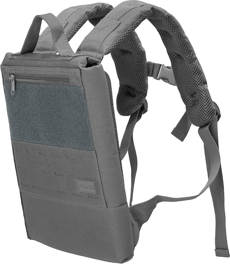Polyfit Rucking Backpack 2.0 - Weighted Ruck Pack for Weight Plates - Patent Pending Side-Loading Rucksack for Walking, Running, Rucking, Strength and Endurance Training - Grey - Image 1